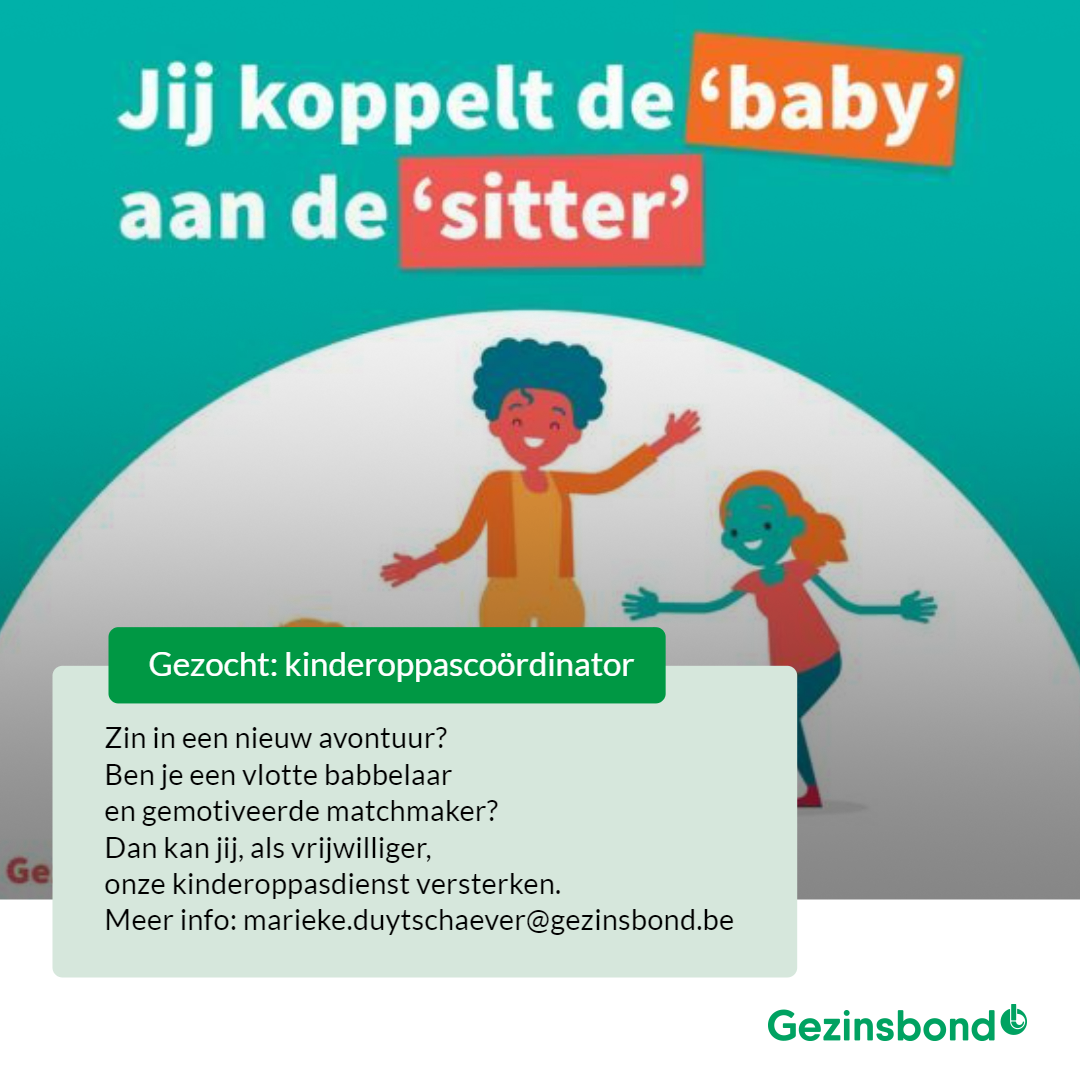 Jij koppelt de baby aan de sitter